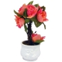 Декоративная композиция "Розы в горшочке", цвет: оранжево-розовый, 19 см Производитель: Великобритания Артикул: FF NX-57KD инфо 7364v.